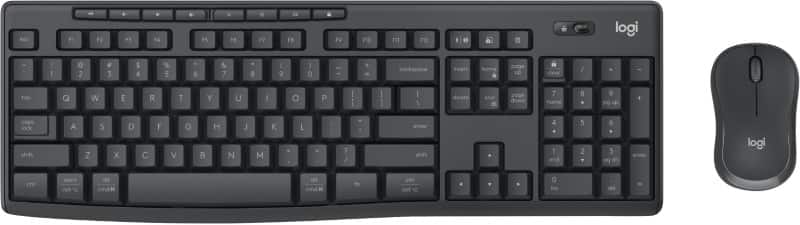 Logitech Keyboard and Mouse Wireless QWERTY with bluetooth Graphite MK370