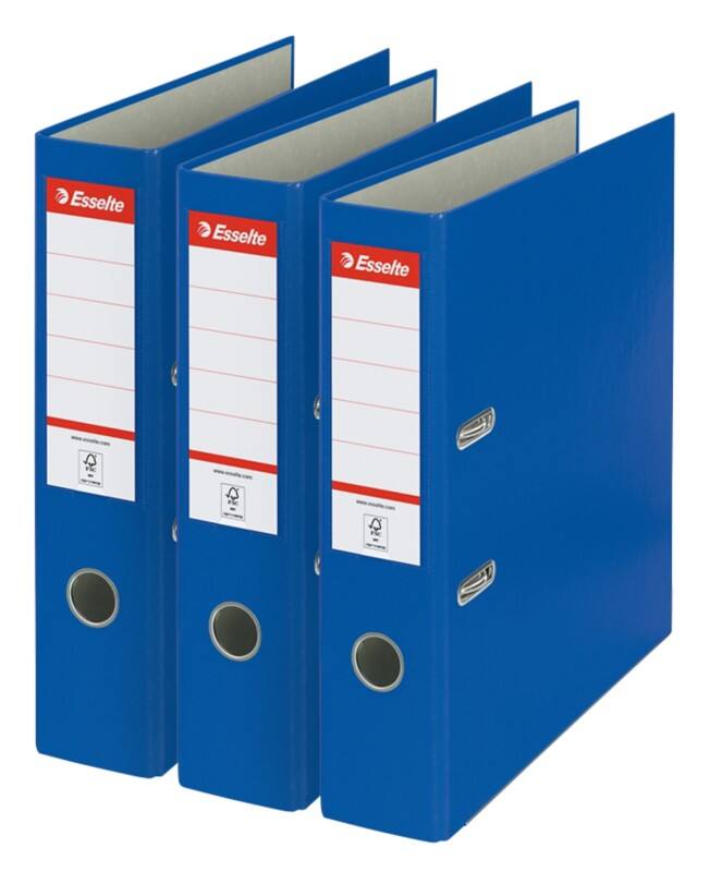 Esselte Essentials Wide Lever Arch File A4 Blue 2 Rings 624291 PP (Polypropylene) Pack of 3