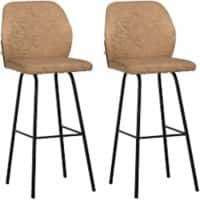 HOMCOM Set of 2 Bar Stools Brown 835-564 43 x 52.5 x 109 cm