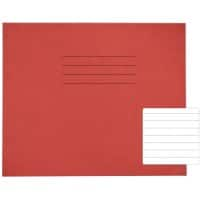 Rhino Exercise Book 138 x 165mm Ruled 11 mm Stapled Side Bound Manila Soft Cover Red Not perforated 24 Pages Pack of 100