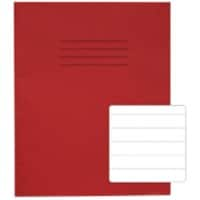 Rhino Exercise Book 200 x 165mm Ruled 15 mm Stapled Side Bound Manila Soft Cover Red Not perforated 32 Pages Pack of 100