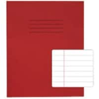 Rhino Exercise Book 200 x 165mm Ruled 12 mm Stapled Side Bound Manila Soft Cover Red Not perforated 32 Pages Pack of 100