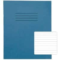 Rhino Exercise Book 200 x 165mm Ruled 8 mm Stapled Side Bound Manila Soft Cover Blue Not perforated 32 Pages Pack of 100