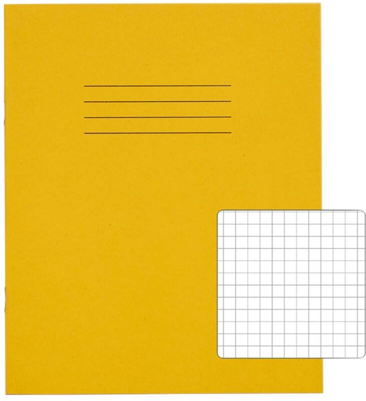Rhino Exercise Book Squared Stapled Side Bound Manila Soft Cover White 32 Pages Pack of 100
