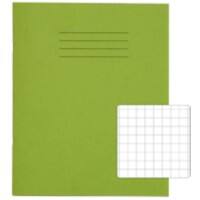 Rhino Exercise Book 200 x 165mm Squared 10 mm Stapled Side Bound Manila Soft Cover Green Not perforated 32 Pages Pack of 100