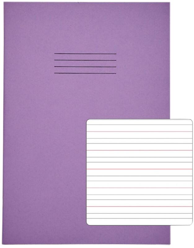 Rhino Exercise Book A4 Ruled Stapled Side Bound Manila Soft Cover White 40 Pages Pack of 100