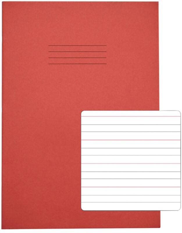 Rhino Exercise Book A4 Ruled Stapled Side Bound Manila Soft Cover White 40 Pages Pack of 100