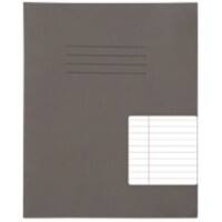 Rhino Exercise Book 200 x 165mm Ruled 8 mm Stapled Side Bound Manila Soft Cover Grey Not perforated 48 Pages Pack of 100