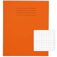 Rhino Exercise Book 200 x 165mm Squared 7 mm Stapled Side Bound Manila Soft Cover Orange Not perforated 48 Pages Pack of 100