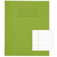 Rhino Exercise Book 200 x 165mm Ruled 8 mm Stapled Side Bound Manila Soft Cover Green Not perforated 48 Pages Pack of 100