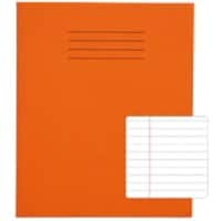 Rhino Exercise Book 200 x 165mm Ruled 8 mm Stapled Side Bound Manila Soft Cover Orange Not perforated 48 Pages Pack of 100