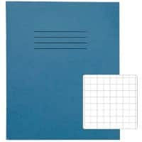 Rhino Exercise Book 200 x 165mm Squared 10 mm Stapled Side Bound Manila Soft Cover Blue Not perforated 48 Pages Pack of 100