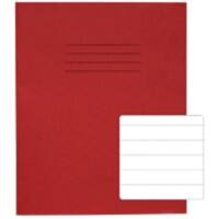 Rhino Exercise Book 200 x 165mm Ruled 15 mm Stapled Side Bound Manila Soft Cover Red Not perforated 48 Pages Pack of 100