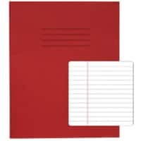 Rhino Exercise Book 200 x 165mm Ruled 6 mm Stapled Side Bound Manila Soft Cover Red Not perforated 48 Pages Pack of 100