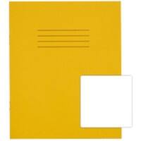 Rhino Exercise Book 200 x 165mm Blank Stapled Side Bound Manila Soft Cover Yellow Not perforated 48 Pages Pack of 100