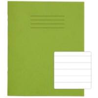 Rhino Exercise Book 200 x 165mm Ruled 15 mm Stapled Side Bound Manila Soft Cover Green Not perforated 48 Pages Pack of 100