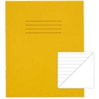 Rhino Exercise Book 200 x 165mm Ruled 8 mm Stapled Side Bound Manila Soft Cover Yellow Not perforated 48 Pages Pack of 100