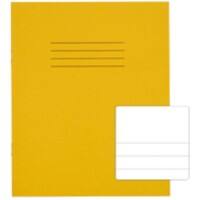 Rhino Exercise Book 200 x 165mm Ruled 15 mm Stapled Side Bound Manila Soft Cover Yellow Not perforated 48 Pages Pack of 100