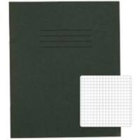 Rhino Exercise Book 200 x 165mm Squared 5 mm Stapled Side Bound Manila Soft Cover Green Not perforated 48 Pages Pack of 100