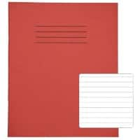 Rhino Exercise Book 200 x 165mm Ruled 8 mm Stapled Side Bound Manila Soft Cover Red Not perforated 48 Pages Pack of 100