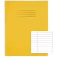 Rhino Exercise Book 226 x 178mm Ruled 8 mm Stapled Side Bound Manila Soft Cover Yellow Not perforated 48 Pages Pack of 100