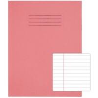 Rhino Exercise Book 226 x 178mm Ruled 8 mm Stapled Side Bound Manila Soft Cover Pink Not perforated 48 Pages Pack of 100