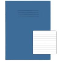 Rhino Exercise Book 226 x 178mm Ruled 8 mm Stapled Side Bound Manila Soft Cover Blue Not perforated 48 Pages Pack of 100