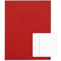 Rhino Exercise Book 226 x 178mm Ruled 8 mm Stapled Side Bound Manila Soft Cover Red Not perforated 48 Pages Pack of 100