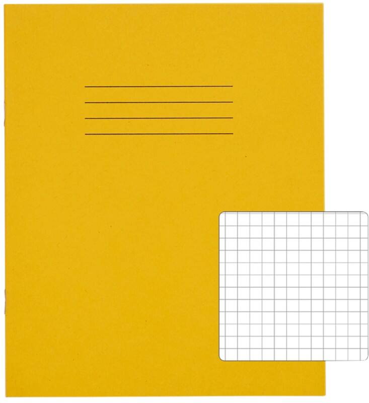 Rhino Exercise Book Squared Stapled Side Bound Manila Soft Cover White 80 Pages Pack of 100