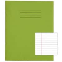 Rhino Exercise Book 200 x 165mm Ruled Stapled Side Bound Manila Soft Cover Green Not perforated 80 Pages Pack of 100