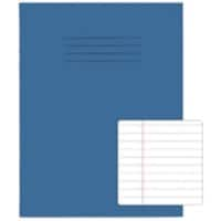 Rhino Exercise Book 226 x 178mm Ruled 8 mm Stapled Side Bound Manila Soft Cover Blue Not perforated 80 Pages Pack of 100