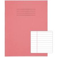 Rhino Exercise Book 226 x 178mm Ruled 8 mm Stapled Side Bound Manila Soft Cover Pink Not perforated 80 Pages Pack of 100