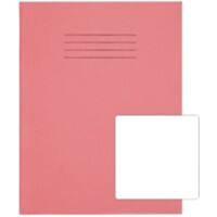 Rhino Exercise Book 226 x 178mm Blank Stapled Side Bound Manila Soft Cover Pink Not perforated 80 Pages Pack of 100