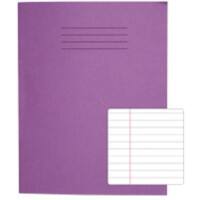 Rhino Exercise Book 226 x 178mm Ruled 8 mm Stapled Side Bound Manila Soft Cover Purple Not perforated 80 Pages Pack of 100