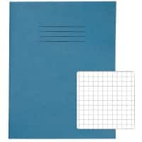 Rhino Exercise Book 226 x 178mm Squared 7 mm Stapled Side Bound Manila Soft Cover Blue Not perforated 80 Pages Pack of 100