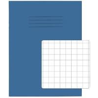 Rhino Exercise Book 226 x 178mm Squared 10 mm Stapled Side Bound Manila Soft Cover Blue Not perforated 80 Pages Pack of 100