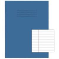 Rhino Exercise Book 226 x 178mm Ruled 6 mm Stapled Side Bound Manila Soft Cover Blue Not perforated 80 Pages Pack of 100