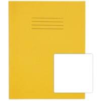 Rhino Exercise Book 226 x 178mm Blank Stapled Side Bound Manila Soft Cover Yellow Not perforated 80 Pages Pack of 100