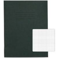 Rhino Exercise Book 226 x 178mm Squared 5 mm Stapled Side Bound Manila Soft Cover Green Not perforated 80 Pages Pack of 100