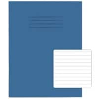 Rhino Exercise Book 226 x 178mm Ruled 8 mm Stapled Side Bound Manila Soft Cover Blue Not perforated 80 Pages Pack of 100