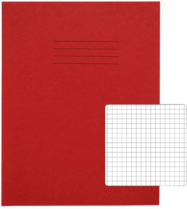 Rhino Exercise Book Squared Stapled Side Bound Manila Soft Cover White 80 Pages Pack of 100