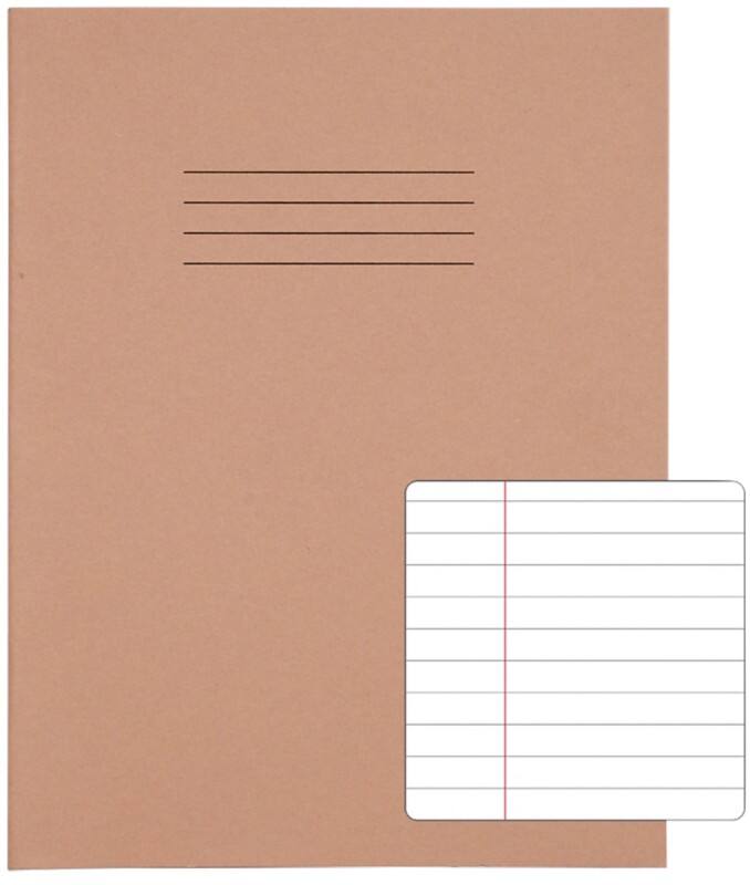 Rhino Exercise Book Ruled Stapled Side Bound Manila Soft Cover White 80 Pages Pack of 100