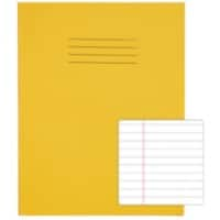 Rhino Exercise Book 226 x 178mm Ruled 8 mm Stapled Side Bound Manila Soft Cover Yellow Not perforated 64 Pages Pack of 100