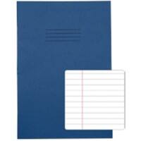 Rhino Exercise Book A4 Ruled 8 mm Stapled Side Bound Manila Soft Cover Blue Not perforated 48 Pages Pack of 100