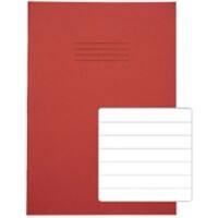 Rhino Exercise Book A4 Ruled 12 mm Stapled Side Bound Manila Soft Cover Red Not perforated 48 Pages Pack of 100