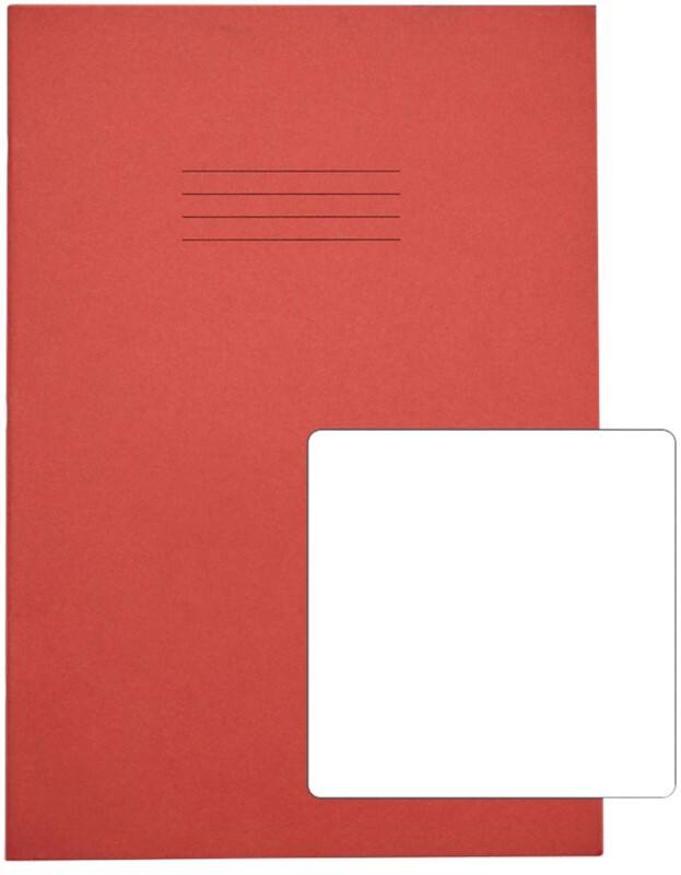 Rhino Exercise Book A4 Plain Stapled Side Bound Manila Soft Cover White 48 Pages Pack of 100