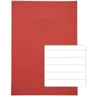 Rhino Exercise Book A4 Ruled 15 mm Stapled Side Bound Manila Soft Cover Red Not perforated 48 Pages Pack of 100