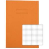 Rhino Exercise Book A4 Squared 5 mm Stapled Side Bound Manila Soft Cover Orange Not perforated 48 Pages Pack of 100