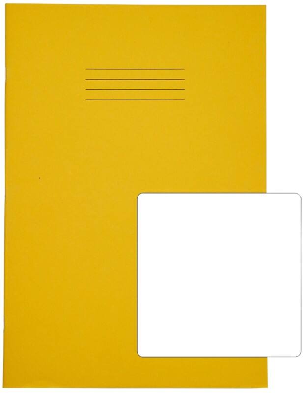 Rhino Exercise Book A4 Plain Stapled Side Bound Manila Soft Cover White 48 Pages Pack of 100
