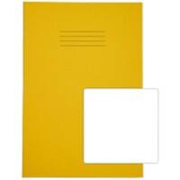 Rhino Exercise Book A4 Plain Stapled Side Bound Manila Soft Cover White 48 Pages Pack of 100